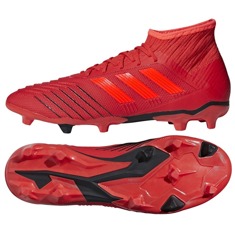 Chaussures de foot Adidas Predator 19.2 Fg M D97940 multicolore rouge Chaussures de foot Adidas Predator 19.2 Fg M D97940 multicolore rouge