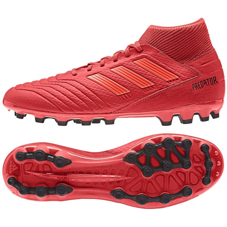 Chaussures de football Adidas Predator 19.3 Ag M D97944 rouge rouge Chaussures de football Adidas Predator 19.3 Ag M D97944 rouge rouge
