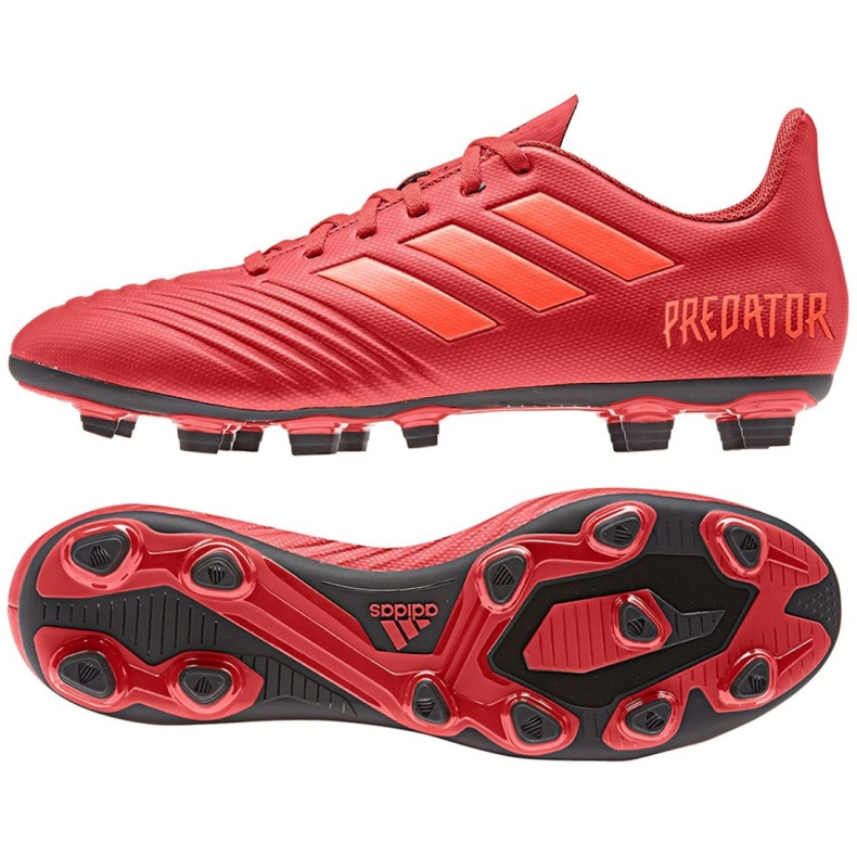 Chaussures de foot Adidas Predator 19.4 FxG M D97970 multicolore rouge Chaussures de foot Adidas Predator 19.4 FxG M D97970 multicolore rouge