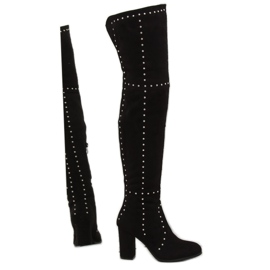 Bottines noires à talons NC221 Noir le noir