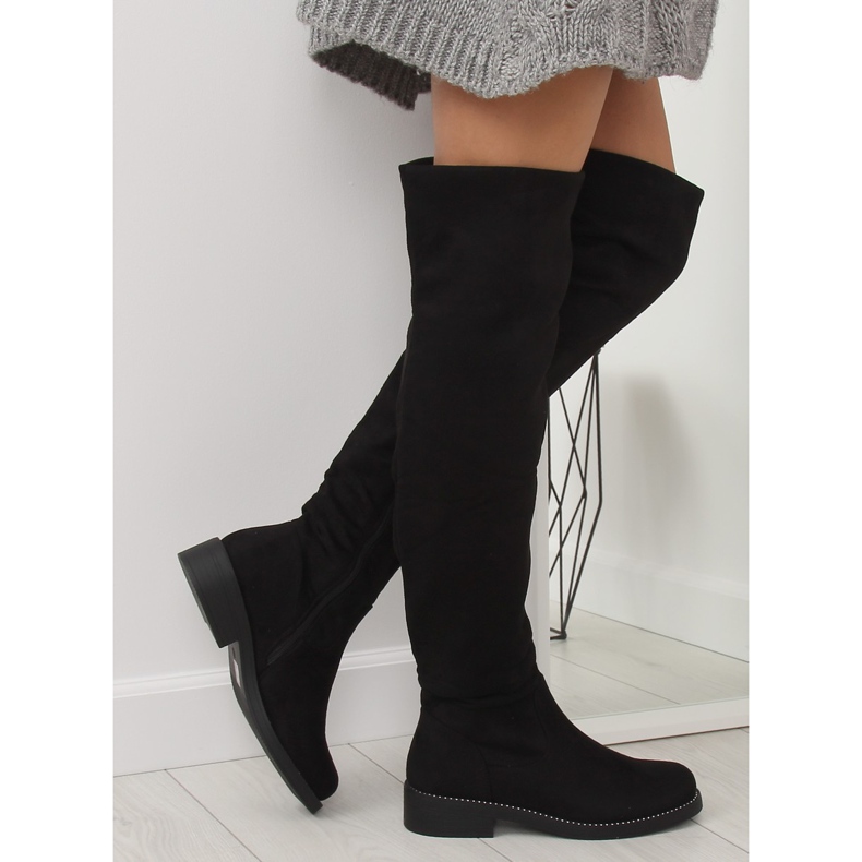 Bottes de mousquetaire noires 0-231 Noir le noir