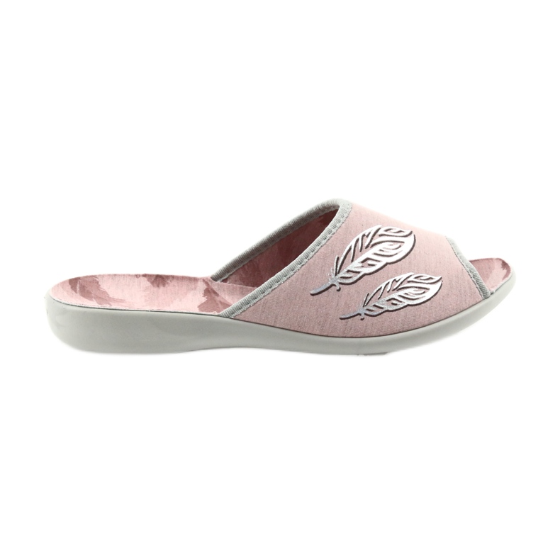 Chaussures femme Befado 254D098 pantoufles gris rose Chaussures femme Befado 254D098 pantoufles gris rose