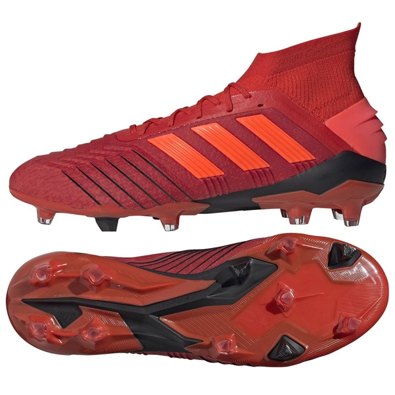 Chaussures de foot Adidas Predator 19.1 Fg M BC0552 multicolore rouge