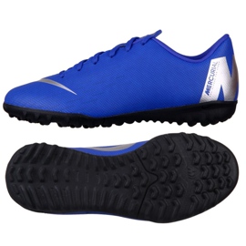 Chaussures de football Nike Mercurial VaporX 12 Academy Gs Tf Jr AH7342-400 bleu bleu Chaussures de football Nike Mercurial VaporX 12 Academy Gs Tf Jr AH7342-400 bleu bleu