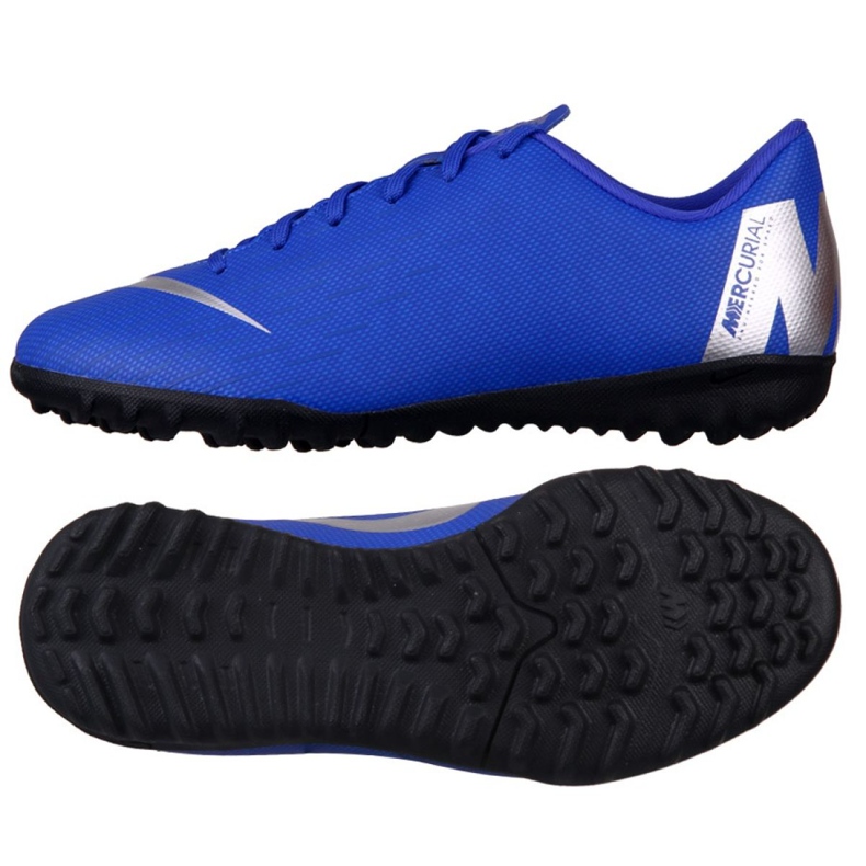 Chaussures de football Nike Mercurial VaporX 12 Academy Gs Tf Jr AH7342-400 bleu bleu Chaussures de football Nike Mercurial VaporX 12 Academy Gs Tf Jr AH7342-400 bleu bleu