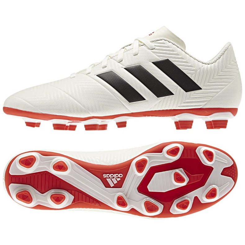 Chaussures de football Adidas Nemeziz 18.4 FxG M D97992 multicolore blanche Chaussures de football Adidas Nemeziz 18.4 FxG M D97992 multicolore blanche