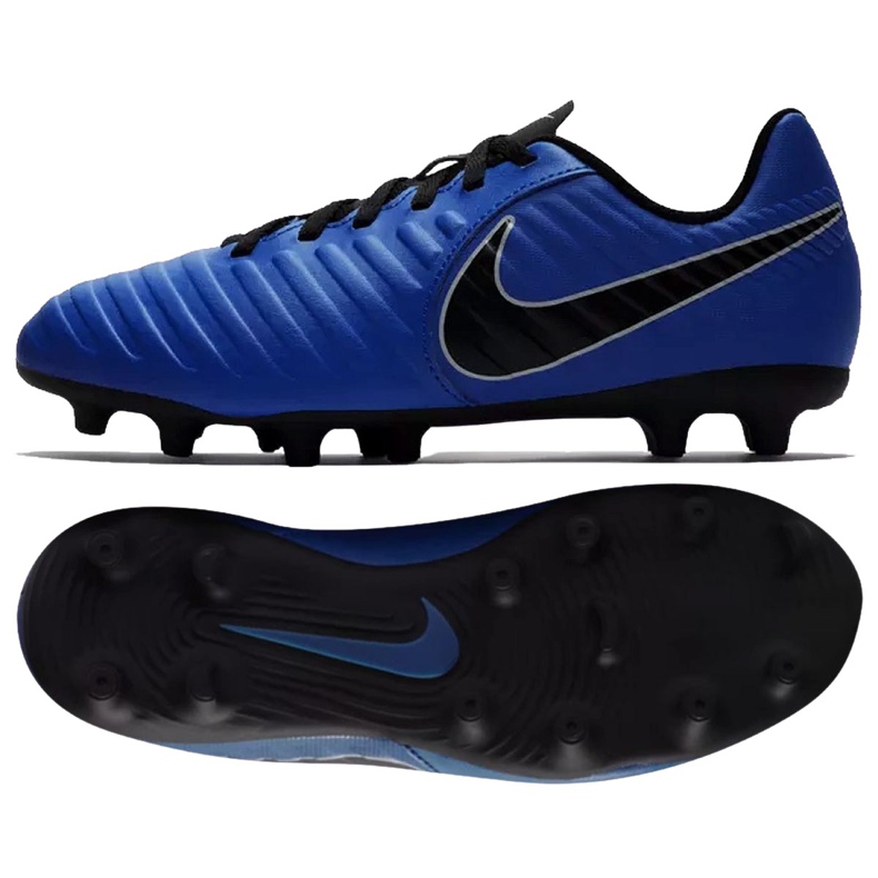 Nike Jnr Tiempo Legend 7 Club Mg Jr AO2300-400 chaussures de football multicolore bleu