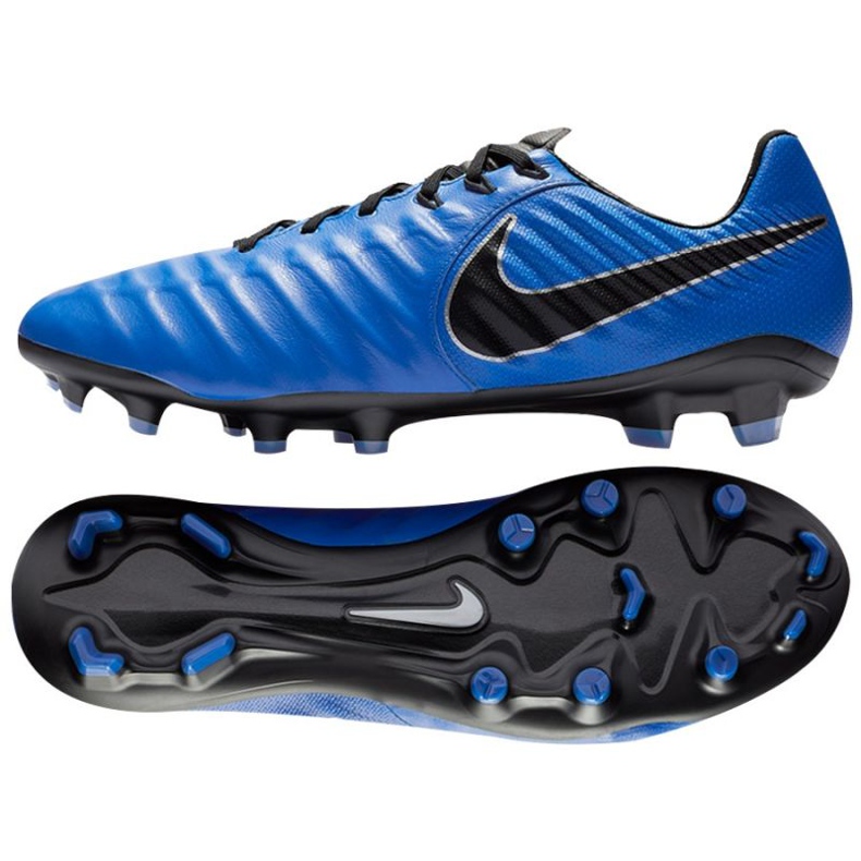 Nike Tiempo Legend 7 Pro Fg M AH7241-400 chaussures de football bleu bleu Nike Tiempo Legend 7 Pro Fg M AH7241-400 chaussures de football bleu bleu