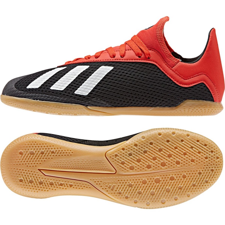 Chaussures d'intérieur adidas X 18.3 Fg Jr BB9395 le noir multicolore