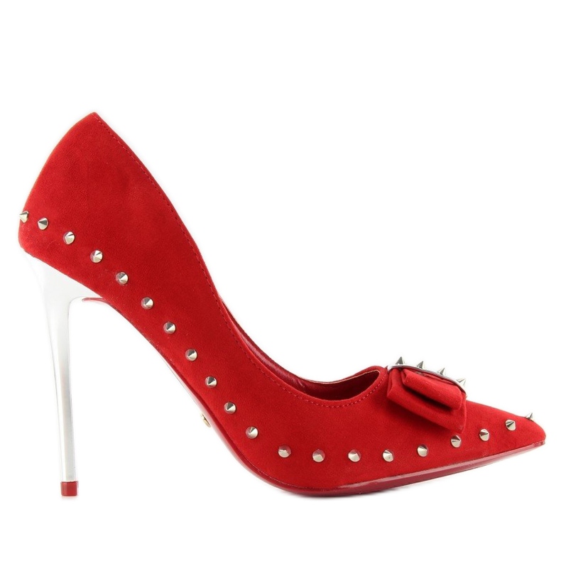 Épingles rouges avec clous et un arc nf-05p Rouge