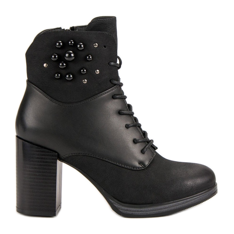 Vinceza Bottines à lacets sur un poteau le noir