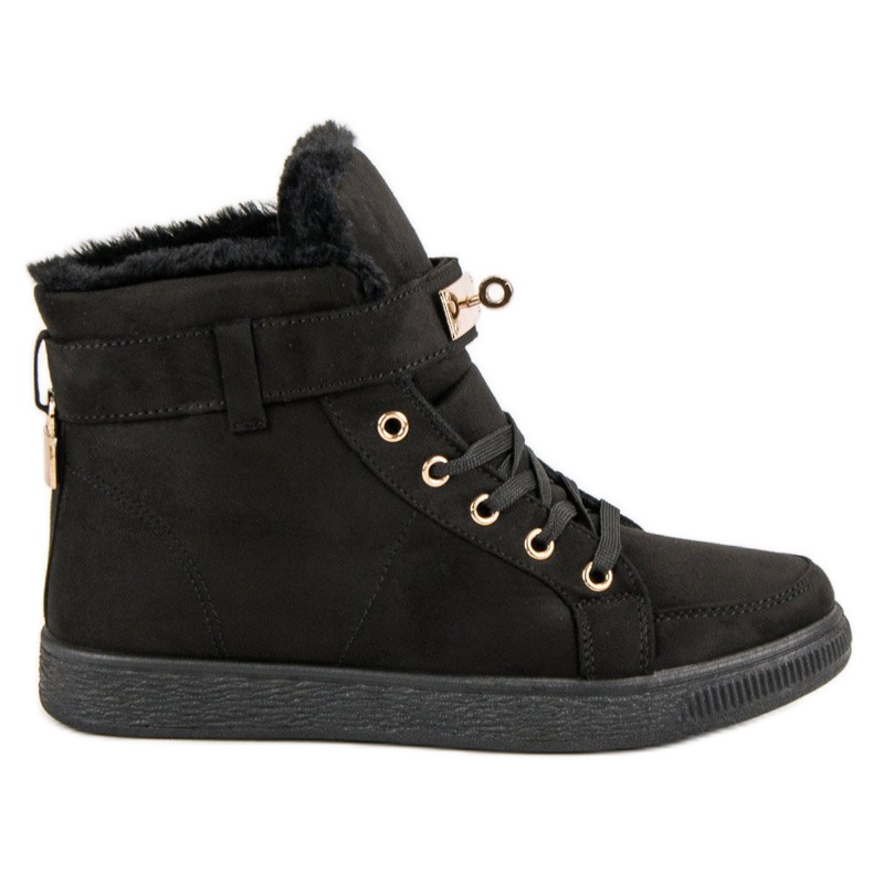 Baskets montantes en daim le noir
