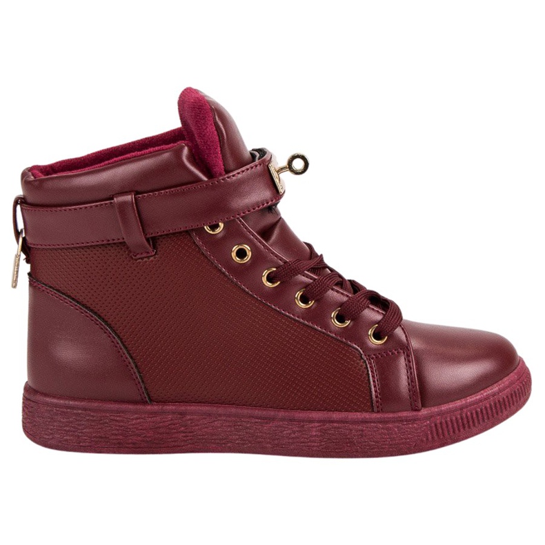 Baskets bordeaux rouge