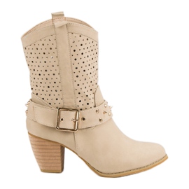 Mazzoni Bottes ajourées brun