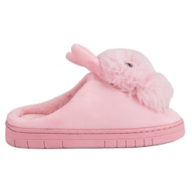 Chaussons chauds rose