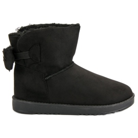 Mukluki noir avec un nœud