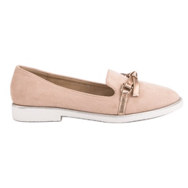 Emaks Mocassins en daim rose