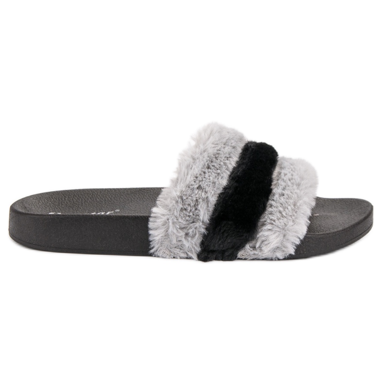 Seastar Pantoufles avec fourrure gris