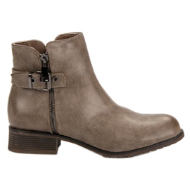 Super Mode Bottes à talons plats brun