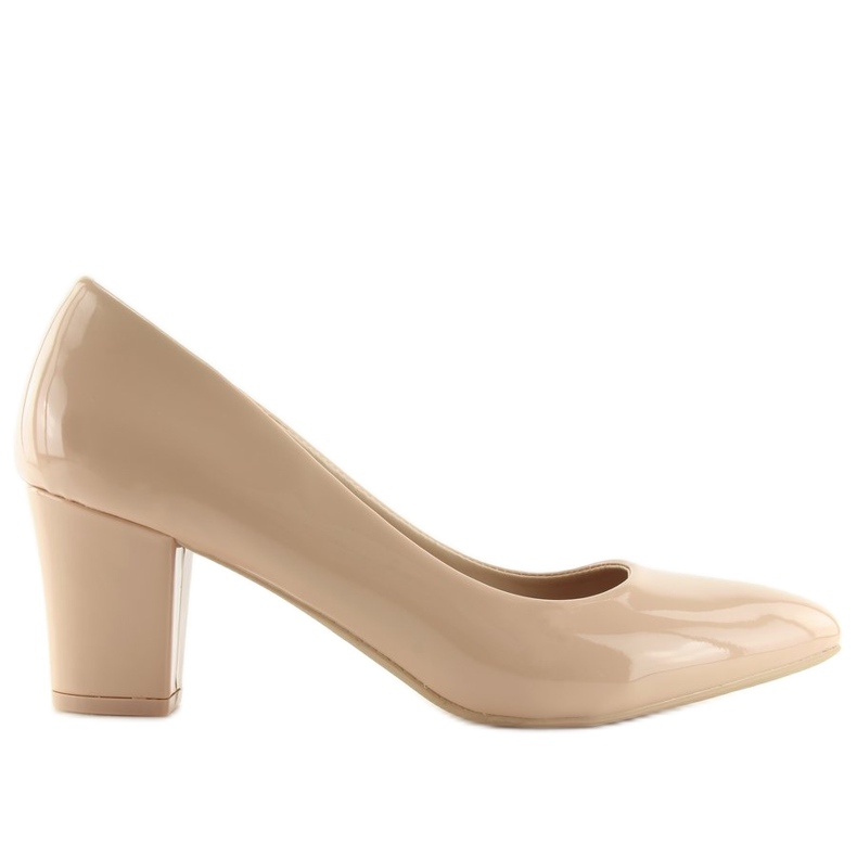 Chaussures à talons larges beige B-58 Beige