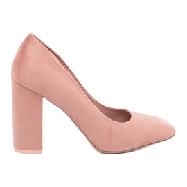 Seastar Escarpins en daim sur un pilier rose