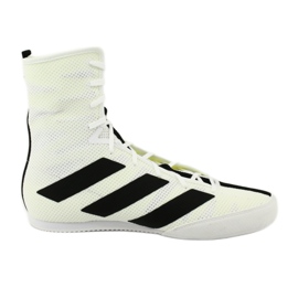 Adidas Box Hog 3 chaussures de boxe blanc blanche le noir jaune