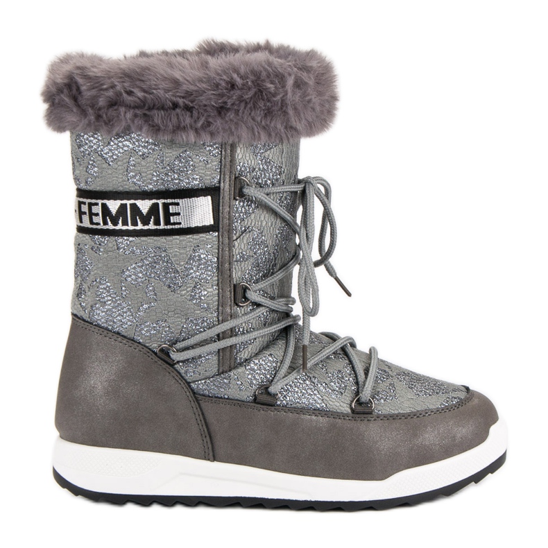 Bottes de neige hautes gris Bottes de neige hautes gris