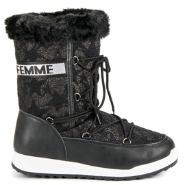 Bottes de neige hautes noir