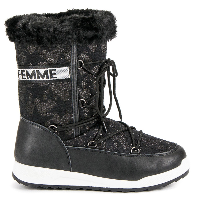 Bottes de neige hautes le noir Bottes de neige hautes le noir