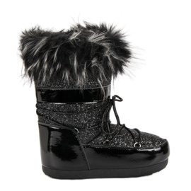 Bottes de neige à la mode le noir