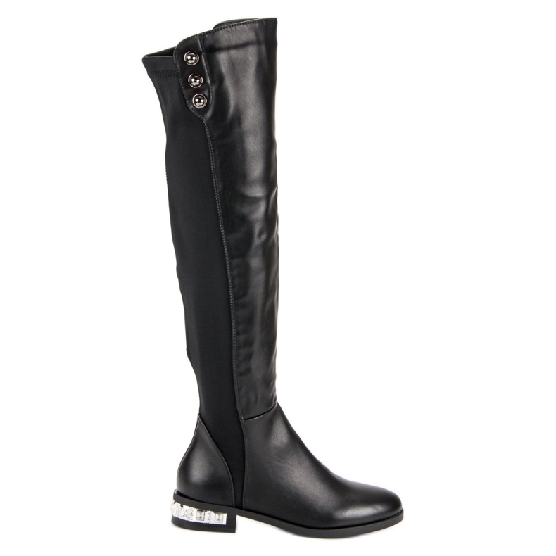 Super Me Bottes noires au-dessus du genou le noir Super Me Bottes noires au-dessus du genou le noir