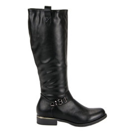 Super Me Bottes d'équitation classiques le noir