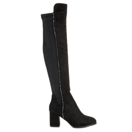 Super Me Bottines en daim noir le noir