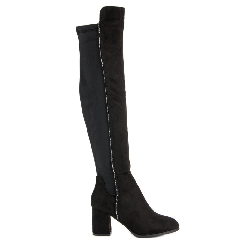 Super Me Bottines en daim noir le noir