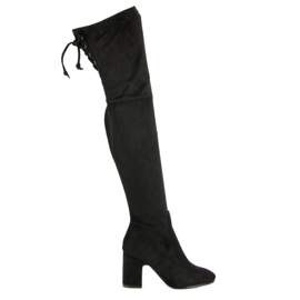 Super Me Cuissardes noires sur un poteau