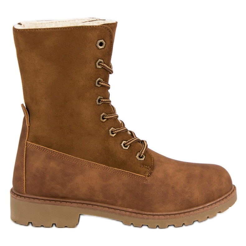 Super Me Bottes à lacets brun