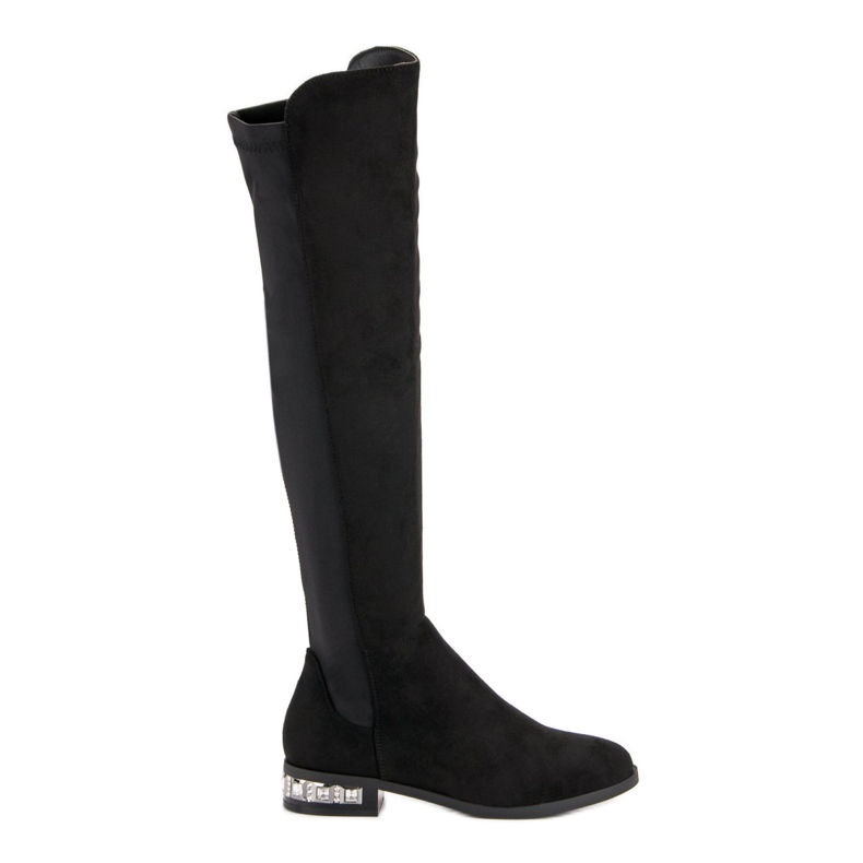 Super Me Bottes à talons plats le noir Super Me Bottes à talons plats le noir