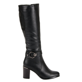 Super Me Bottes noires classiques le noir