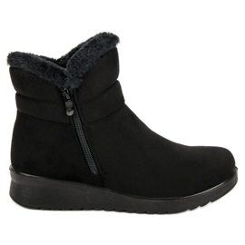 Bottes en daim chaudes le noir