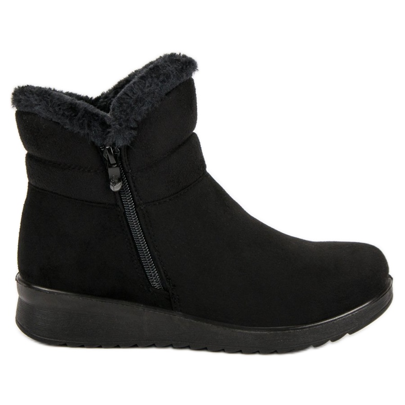 Bottes en daim chaudes le noir