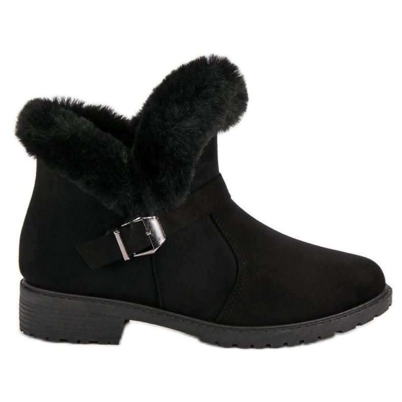 Bottines basses en daim le noir