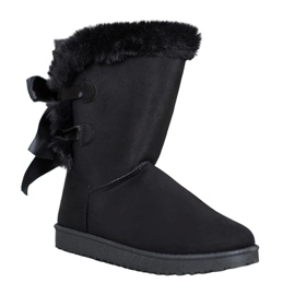 Haut Mukluki avec nœuds noir