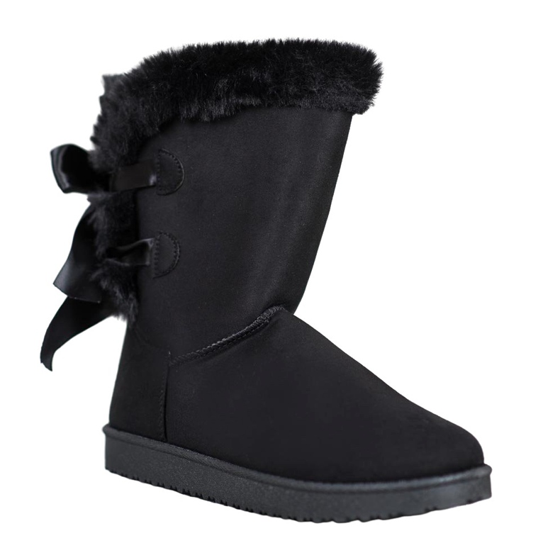 Haut Mukluki avec nœuds le noir Haut Mukluki avec nœuds le noir