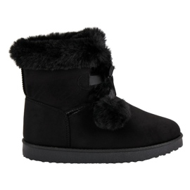 Mukluki noir à la mode le noir