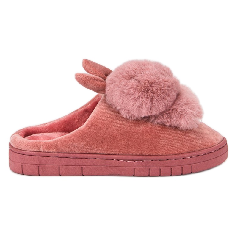 Chaussons chauds rose