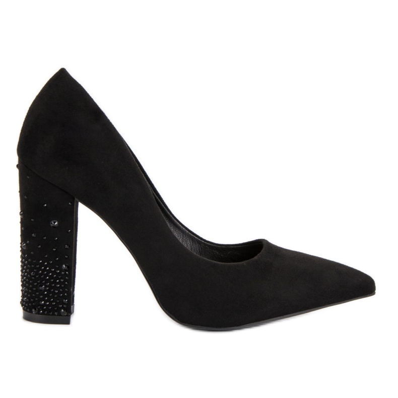 Bestelle Escarpins noirs à cristaux le noir