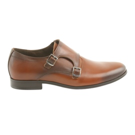 Tur Monki - Chaussures habillées en cuir avec boucle marron brun