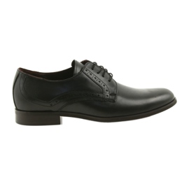 Tur Chaussures mâles en cuir noir le noir