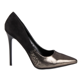 Small Swan talons hauts sexy noir jaune