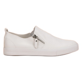 Baskets à fermeture éclair blanc